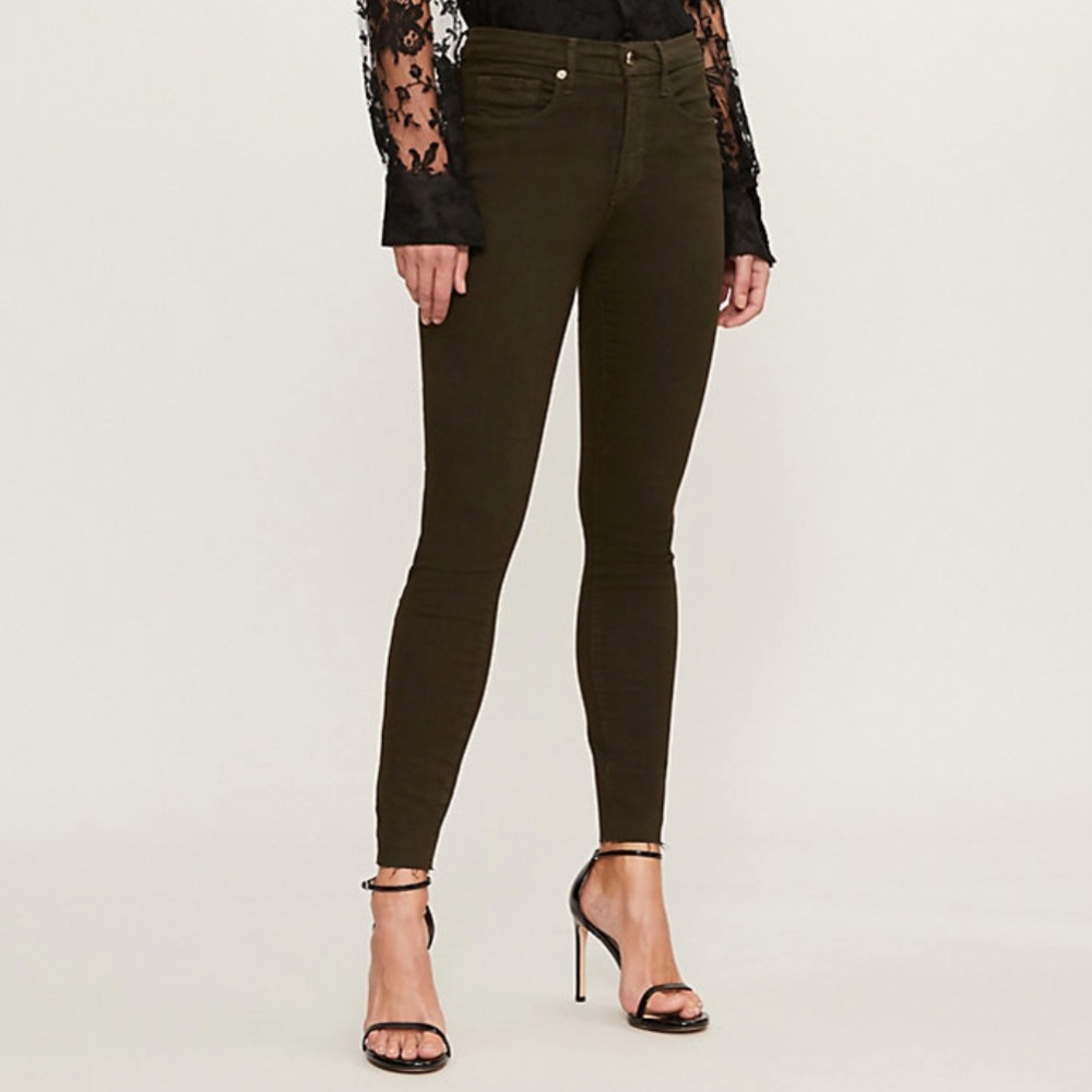 Good American Good Legs raw-edge slim-fit high-rise jeans